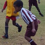 One of our learners in the soccer team